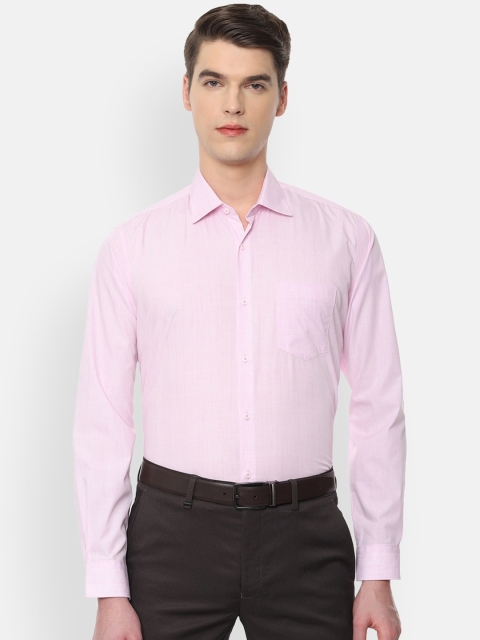 

Van Heusen Men Pink Regular Fit Solid Pure Cotton Formal Shirt