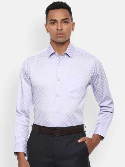 

Van Heusen Men Purple Regular Fit Checked Pure Cotton Formal Shirt
