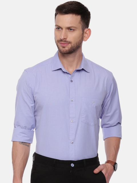 

CROYDON Men Blue Regular Fit Solid Casual Shirt
