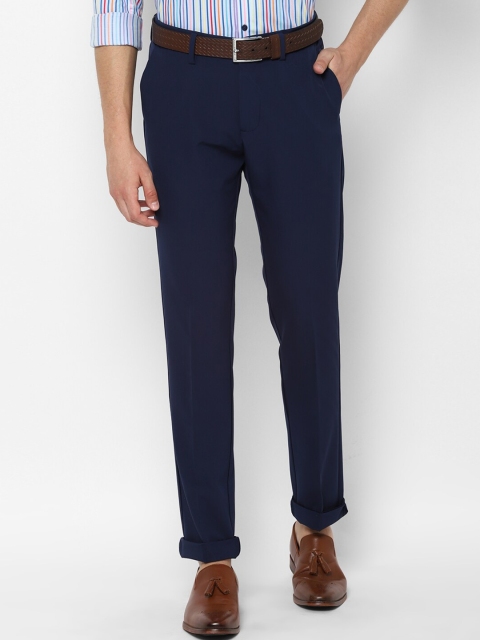 

Allen Solly Men Navy Blue Slim Fit Solid Regular Trousers