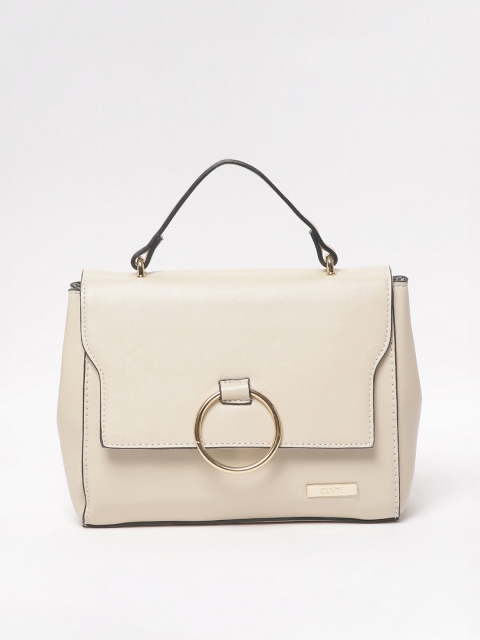 

CODE by Lifestyle Beige Solid Satchel
