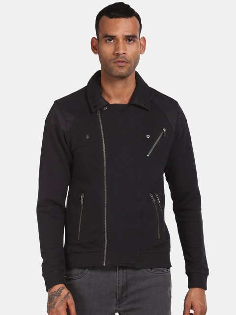

Ed Hardy Men Black Solid Sporty Jacket