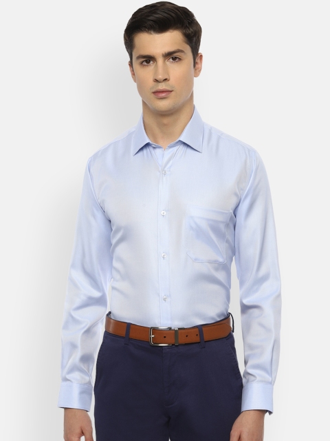 

Van Heusen Men Blue Regular Fit Solid Pure Cotton Formal Shirt