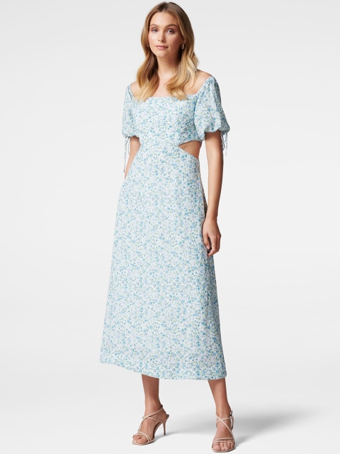 

Forever New Women Blue Printed Fit and Flare Dress
