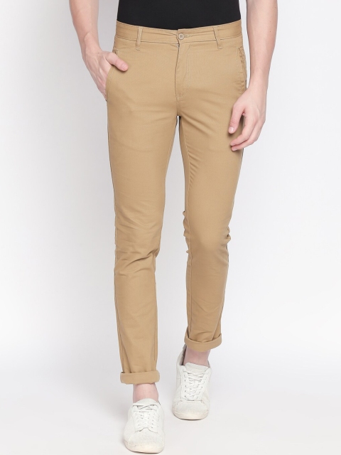 

Solemio Men Brown Slim Fit Solid Chinos