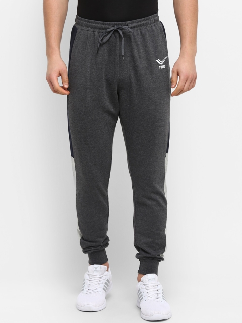 

Yuuki Men Charcoal-Grey Solid Straight-Fit Joggers
