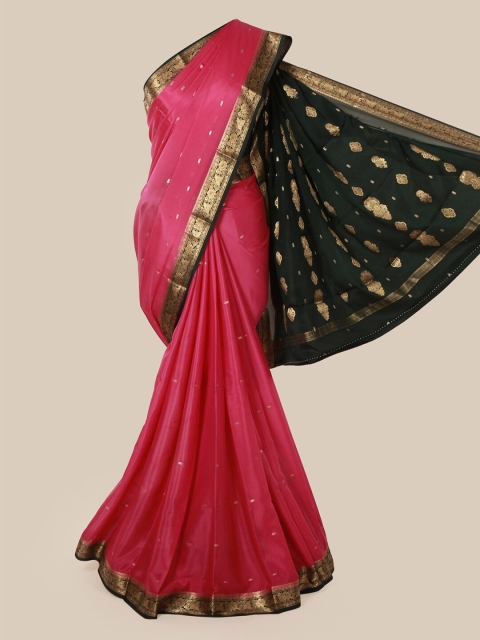 

Pothys Pink Pure Silk Woven Design Mysore Silk Saree