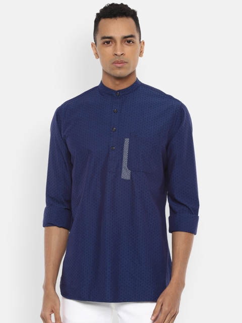 

Van Heusen Sport Men Blue Printed Pure Cotton Slim Fit Solid Casual Shirt