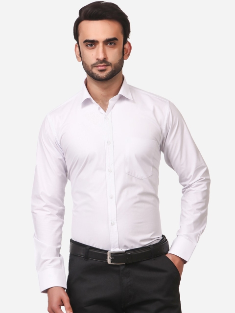 

Franco Leone Men White Regular Fit Solid Casual Shirt