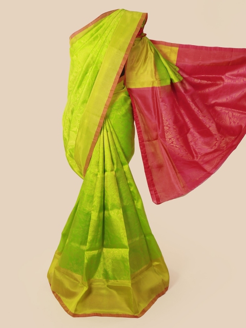 

Pothys Green Pure Silk Woven Design Mysore Silk Saree