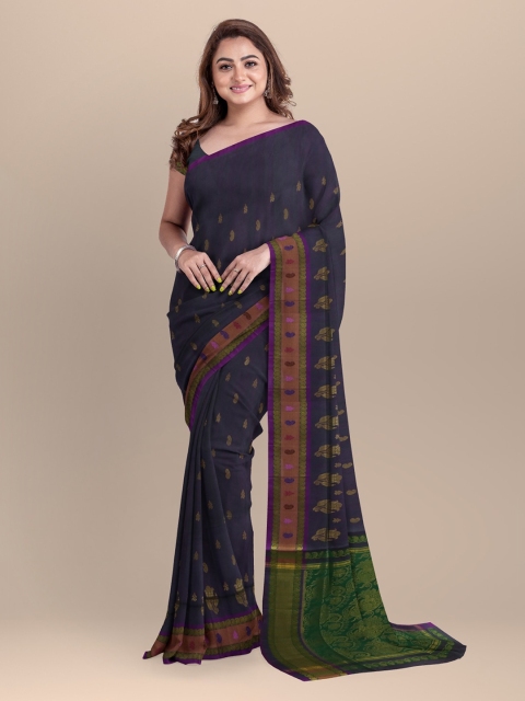 

APCO Purple Woven Design Pure Cotton Saree