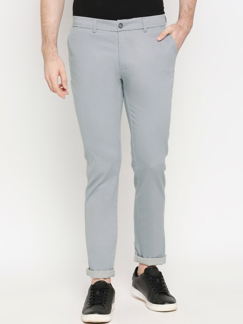 

Basics Men Grey Tapered Fit Solid Regular Trousers