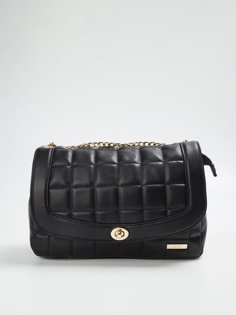 

CODE by Lifestyle Black Textured Sling Bag