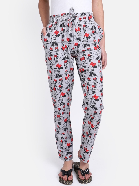 

Free Authority Women Grey & Black Minnie Mouse Printed Cotton Lounge Pants