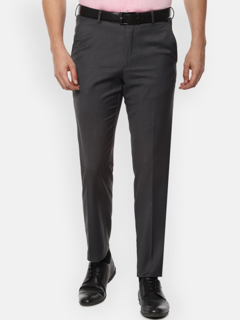 

Van Heusen Men Grey Regular Fit Solid Formal Trousers