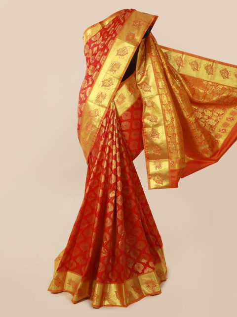 

Pothys Red Pure Silk Woven Design Kanjeevaram Saree
