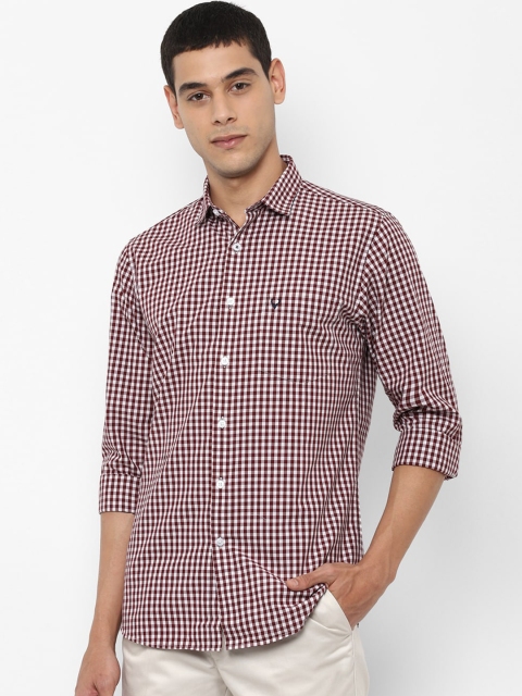 

Allen Solly Men Brown & White Slim Fit Checked Cotton Casual Shirt