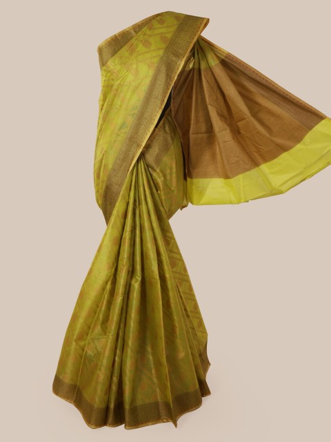 

Pothys Green Pure Silk Woven Design Tussar Saree