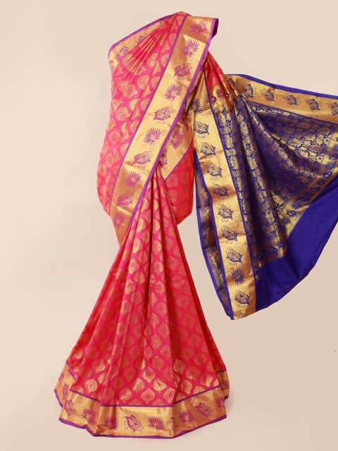 

Pothys Pink Pure Silk Woven Design Kanjeevaram Saree