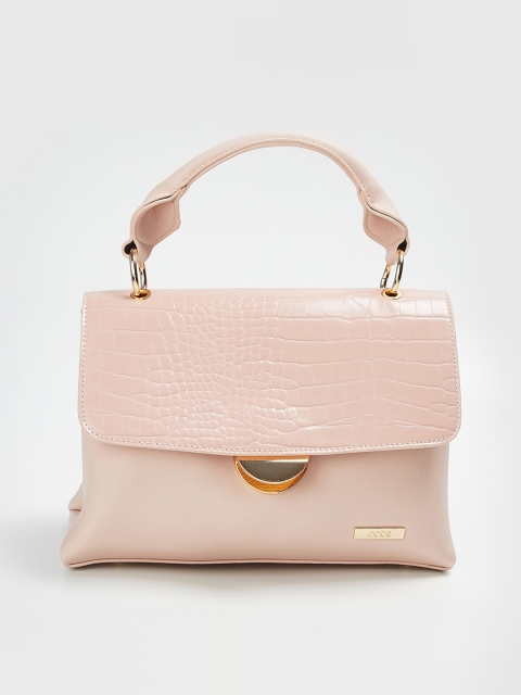 

CODE by Lifestyle Pink Solid Satchel Bag