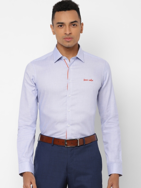 

SIMON CARTER LONDON Men Blue Slim Fit Solid Formal Shirt