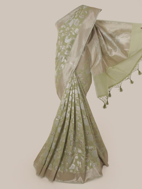 

Pothys Green Woven Design Organza Saree