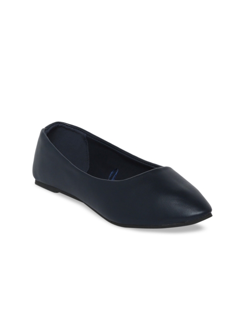 

Pantaloons Junior Girls Navy Blue Solid PU Ballerinas