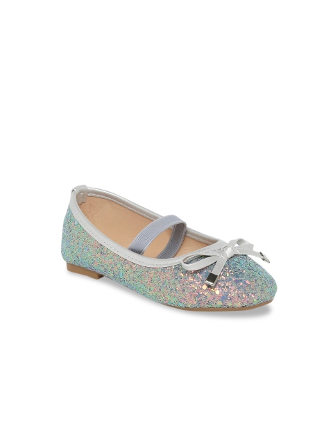 

Pantaloons Junior Girls Silver-Toned Printed PU Ballerinas