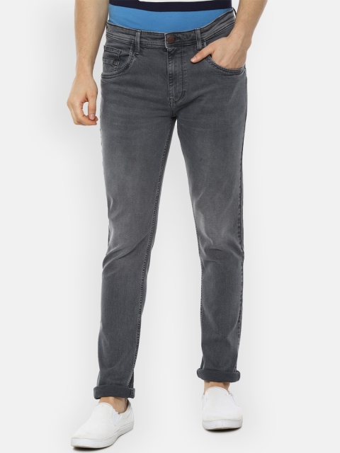 

V Dot Men Grey Skinny Fit Mid-Rise Clean Look Jeans