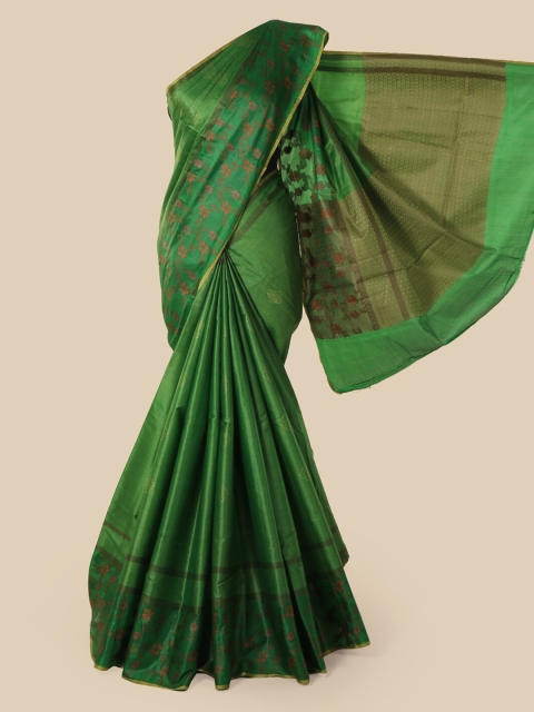 

Pothys Green Pure Silk Woven Design Tussar Saree