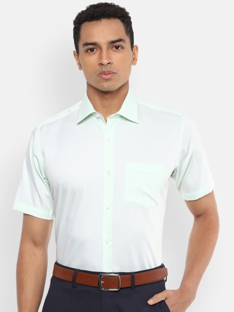 

Van Heusen Men Green Regular Fit Solid Pure Cotton Formal Shirt