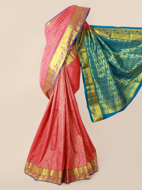 

Pothys Pink Pure Silk Woven Design Kanjeevaram Saree