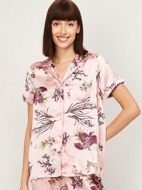 

Ginger by Lifestyle Women Pink Printed Sleep Shirt