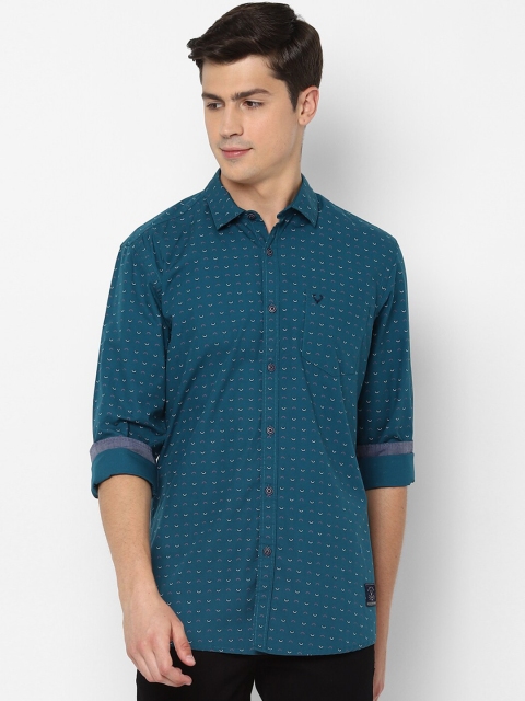 

Allen Solly Sport Men Teal Blue Regular Fit Printed Casual Shirt