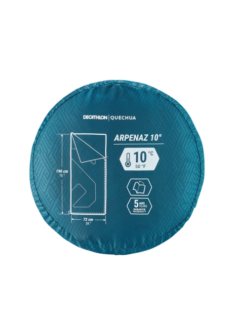 

Quechua By Decathlon Teal Blue & Grey Solid Camping Sleeping Bag Arpenaz 10