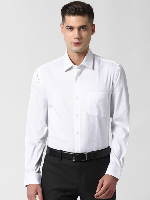 

Peter England Elite Men White Regular Fit Solid Cotton Formal Shirt