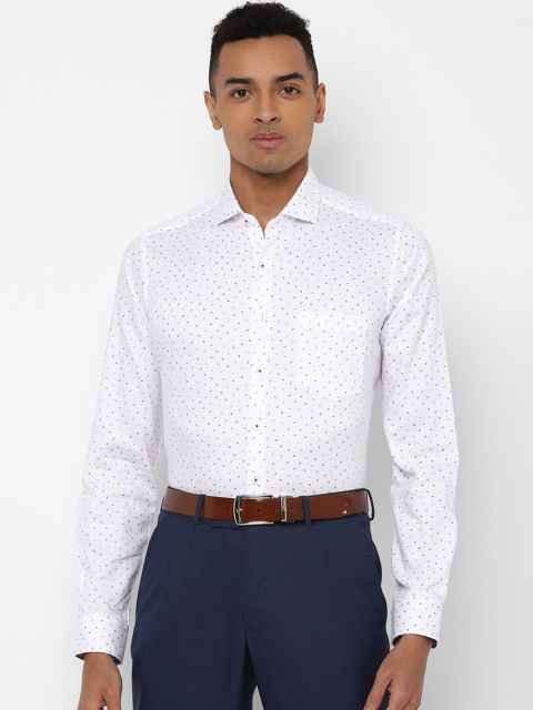 

SIMON CARTER LONDON Men White Slim Fit Printed Formal Shirt