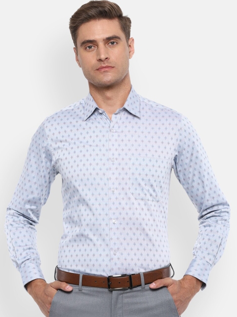 

Louis Philippe Men Blue Slim Fit Printed Formal Shirt