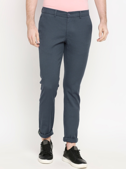 

Basics Men Blue Tapered Fit Solid Regular Trousers