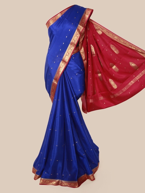 

Pothys Blue Pure Silk Woven Design Mysore Silk Saree