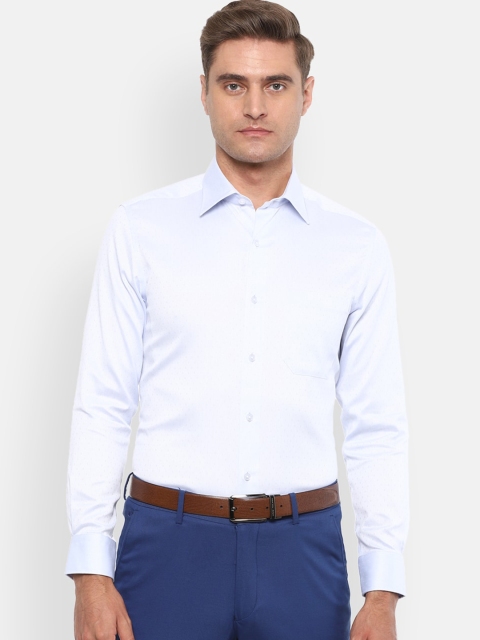 

Louis Philippe Men Blue Regular Fit Self Design Formal Shirt