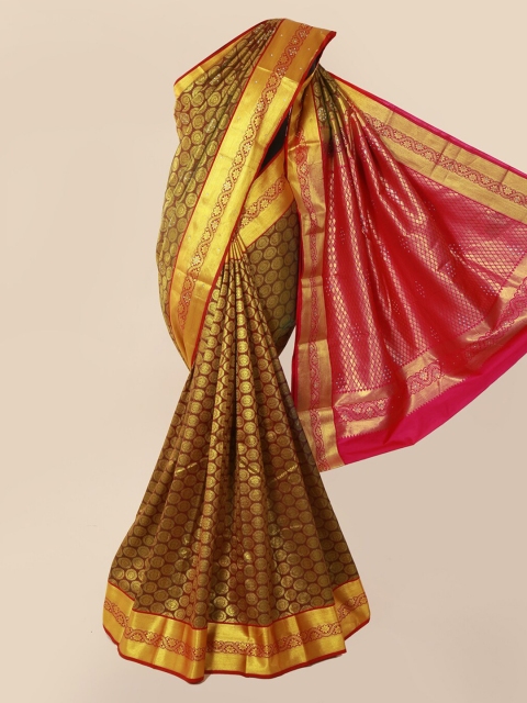 

Pothys Brown Pure Silk Woven Design Kanjeevaram Saree