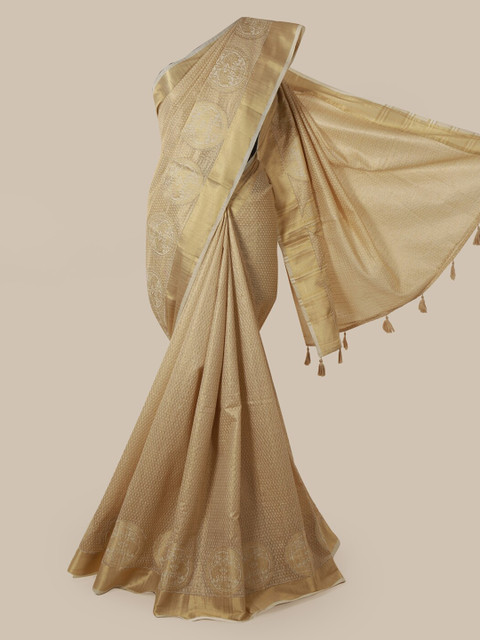 

Pothys Beige Woven Design Jute Silk Saree