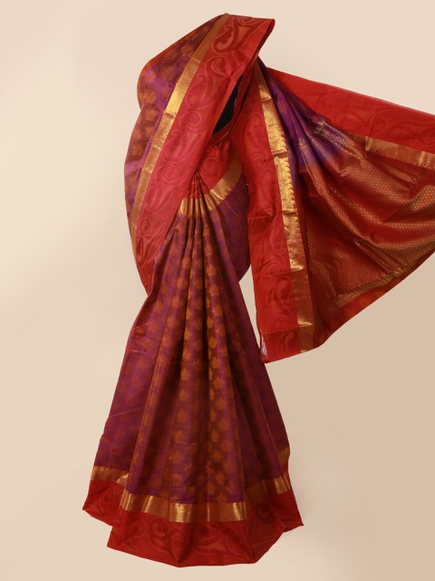 

Pothys Purple Pure Silk Woven Design Kanjeevaram Saree
