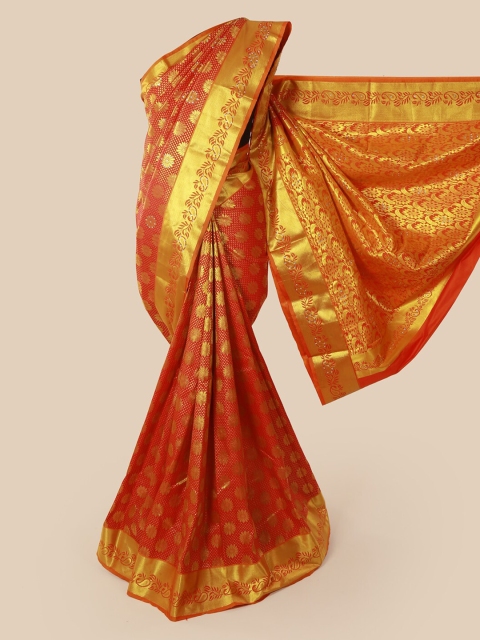 

Pothys Red Pure Silk Woven Design Kanjeevaram Saree