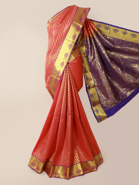

Pothys Pink Pure Silk Woven Design Kanjeevaram Saree