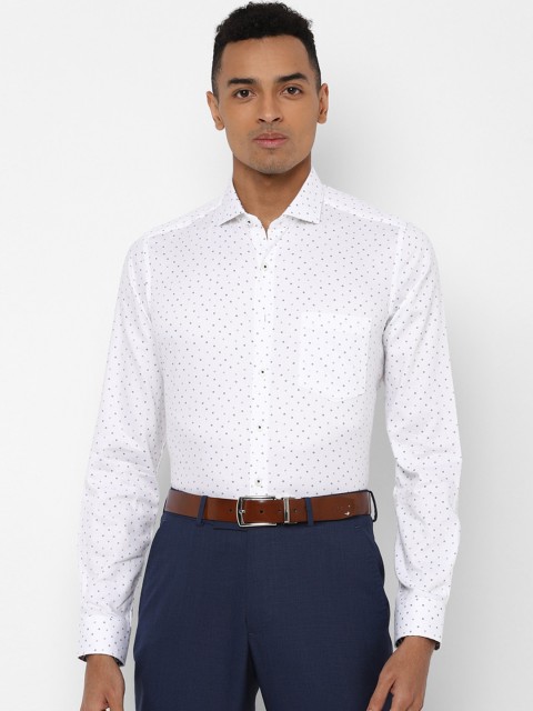 

SIMON CARTER LONDON Men White Slim Fit Printed Formal Shirt