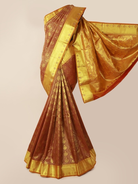 

Pothys Brown Pure Silk Woven Design Kanjeevaram Saree