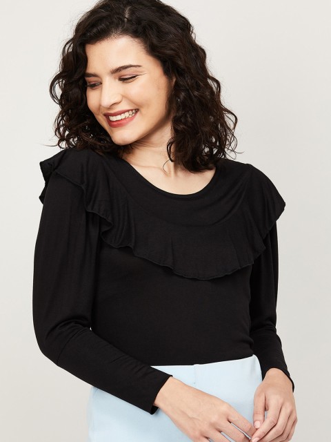 

CODE by Lifestyle Black Layered Regular Top