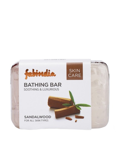 

Fabindia Unisex Sandalwood Bathing Bar 100 g, Transparent